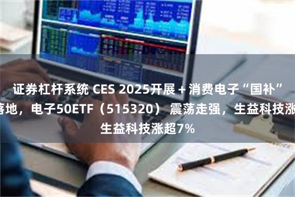 证券杠杆系统 CES 2025开展＋消费电子“国补”逐步落地，电子50ETF（515320） 震荡走强，生益科技涨超7%