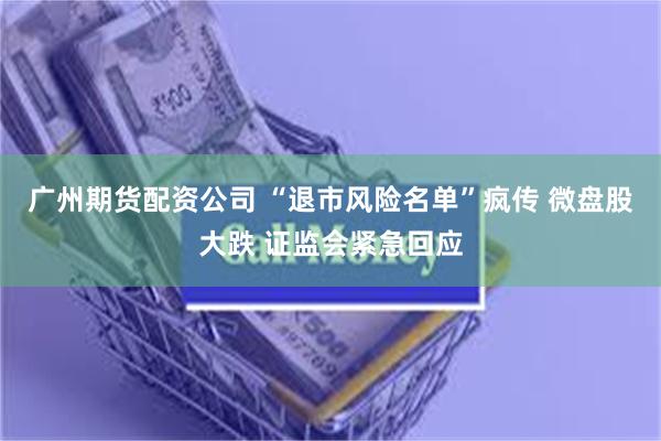 广州期货配资公司 “退市风险名单”疯传 微盘股大跌 证监会紧急回应