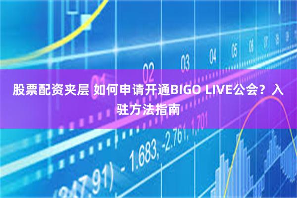 股票配资夹层 如何申请开通BIGO LIVE公会？入驻方法指南