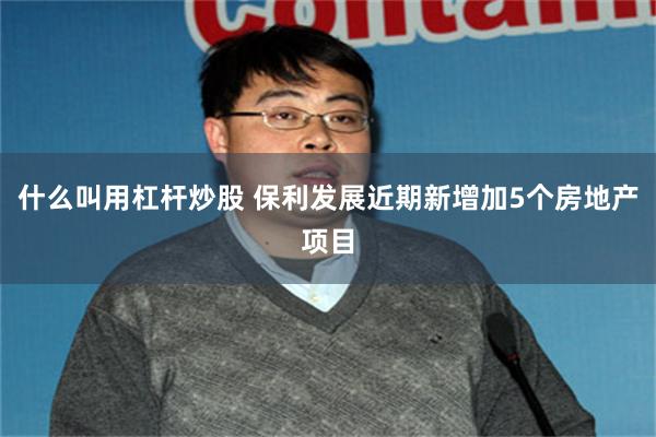 什么叫用杠杆炒股 保利发展近期新增加5个房地产项目